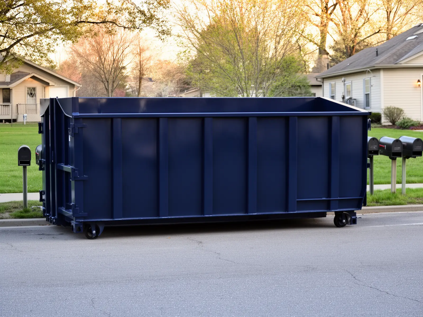Roll-off dumpster from Roush & Sons Dumpster Rental in Fayetteville, NC